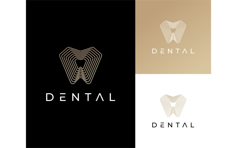 Abstract Dental Luxury Line Logo Logo Template