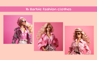 Barbie fashion clothes AI image