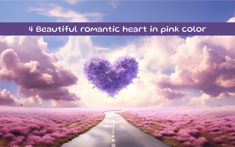 Beautiful romantic heart in pink color Illustration