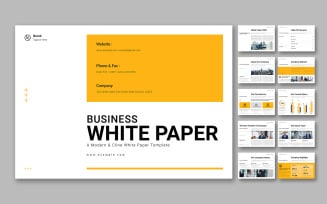 Business White Paper Template Landscape