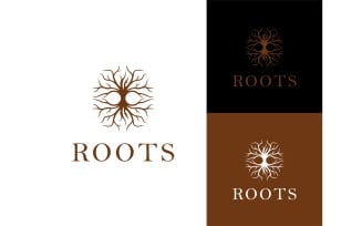 Dead Tree Root Logo Illustration