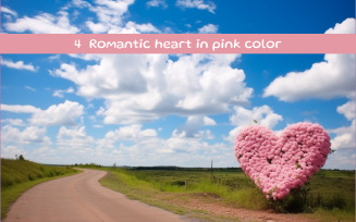 Romantic heart in pink color