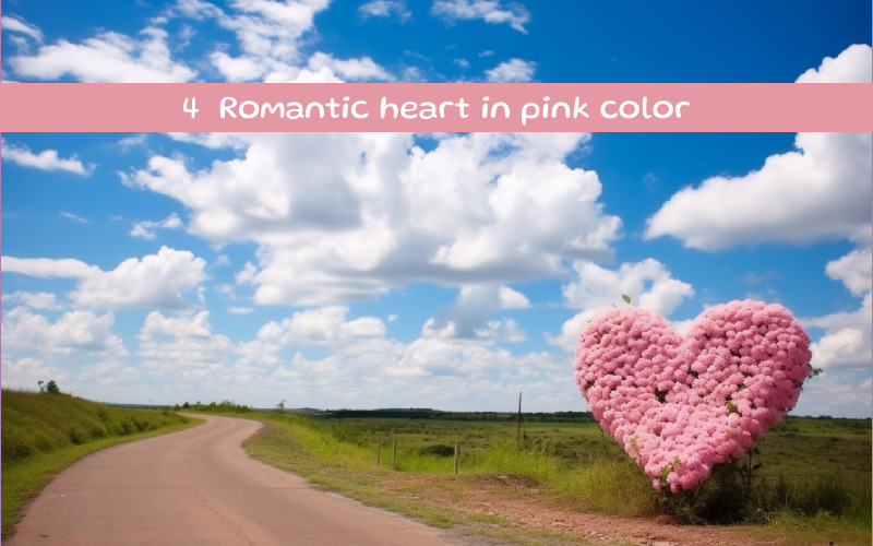 Romantic heart in pink color Illustration