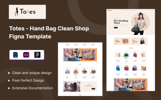 Totes Hand Bag Clean Shop Figna Template