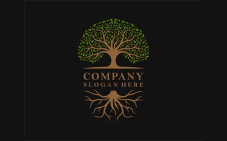 Tree Root Logo Illustration
