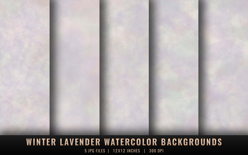 Winter Lavender Watercolor Backgrounds
