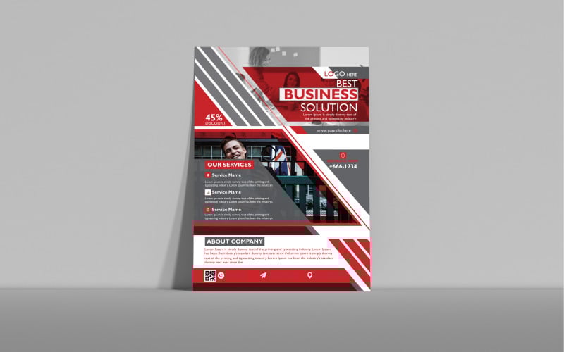 Corporate Business Marketing Agency Flyer Template. Corporate Identity