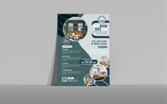 Interior Design Flyer Template.