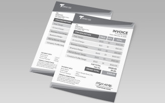 Modern Gray Invoice Template Design