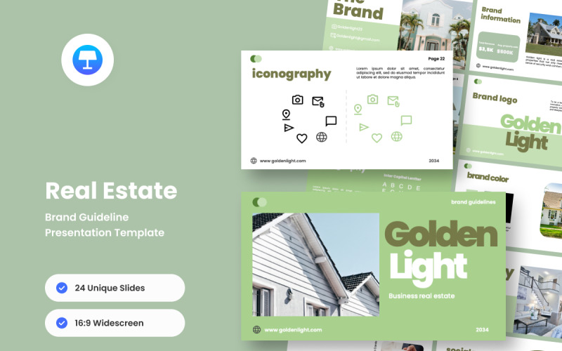 Premium Real Estate Branding Presentation - Keynote Keynote Template