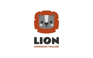 Lion Simple Mascot Logo 4