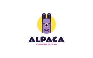 Alpaca Simple Mascot Logo 2