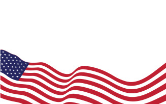 Flag American vector icon illustration design template v.3