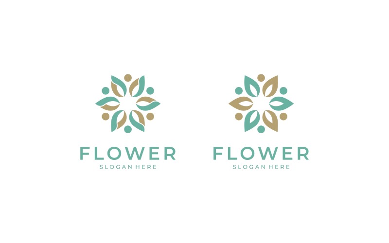 Flower Ornament Abstract Logo Logo Template