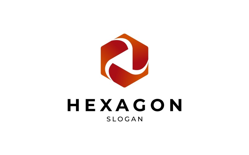 Hexagon Geometric Logo Illustration Logo Template
