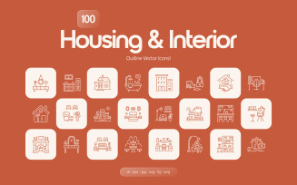 Housing and Interior Icons Set