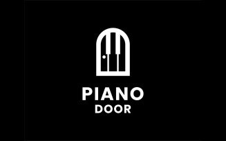 Piano Door Logo Illustration