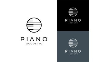 Piano Guitar Musical Logo