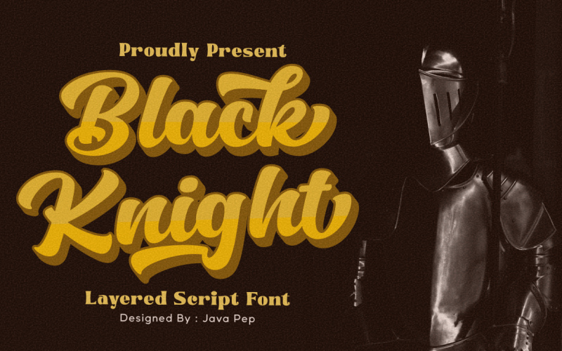 Black Knight / Layered Typeface Font