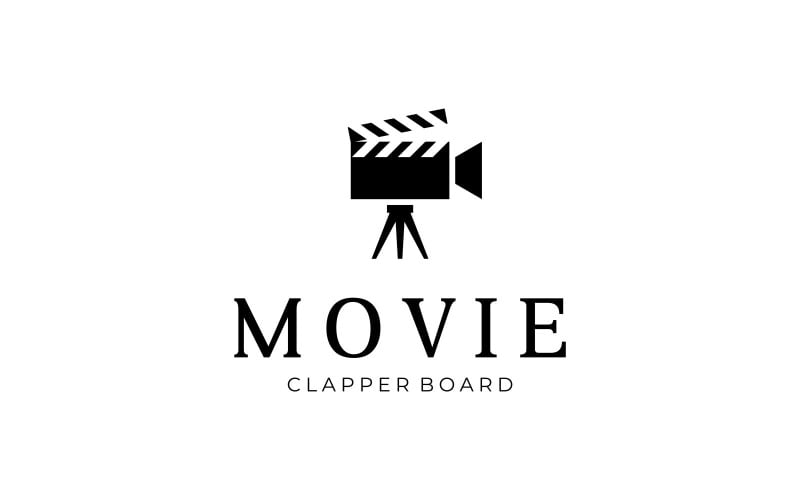 Camera Movie Clapper Board Logo Logo Template