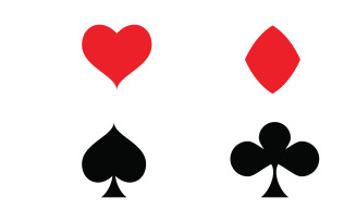 Casino card icon template vector illustration design v.1