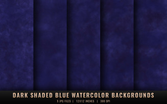 Dark Shaded Blue Watercolor Backgrounds