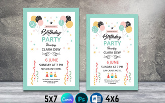Editable Birthday Party Invitation Flyer Template – Fun & Creative Designs