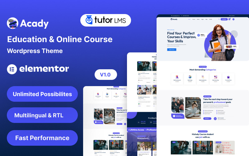 Acady - Education & Online Course WordPress Theme