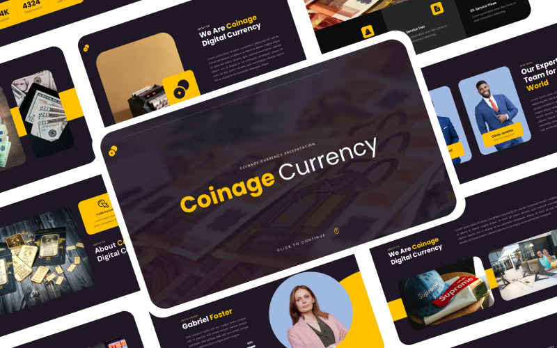 Coinage - Finance Presentation PowerPoint Template