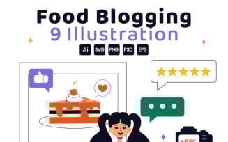 9 Food Blogging Illustration