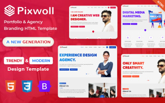 Pixwoll - Creative Agency and Business Portfolio Html Template