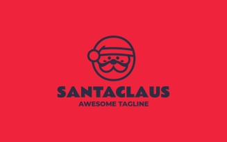 Santaclaus Line Art Logo Template