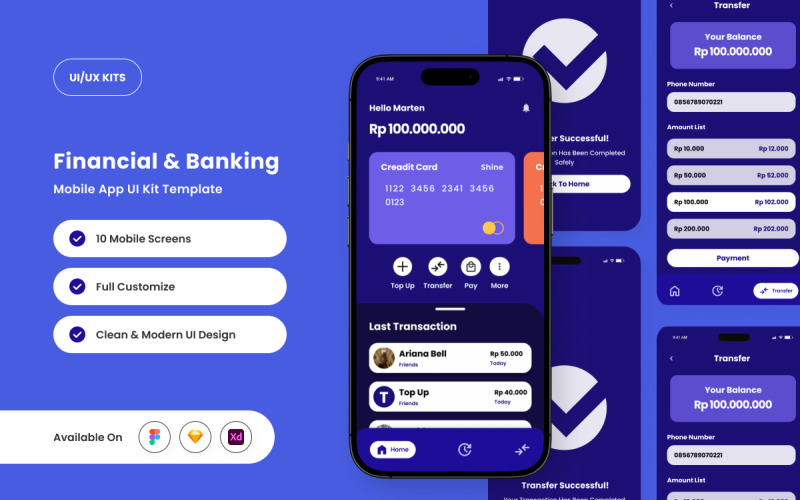 SynapsBank – Smart Financial App UI Kit UI Element
