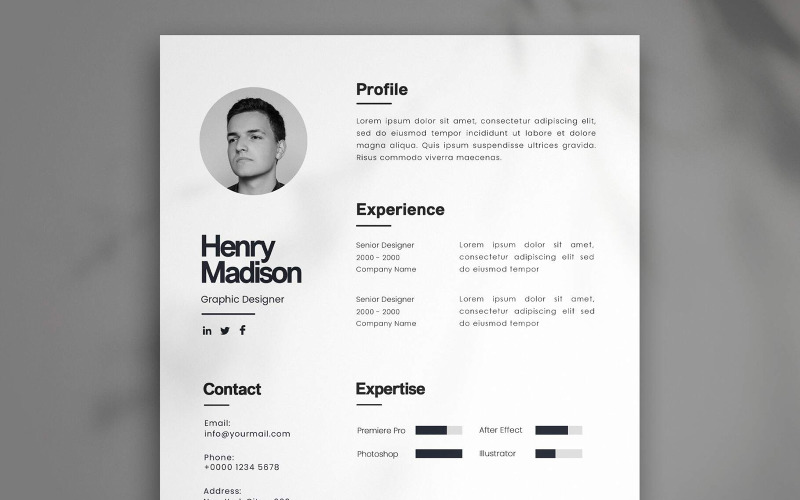 Elegant Simple Cv Resume Template