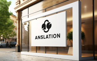 Facade sign billboard logo mockup Psd