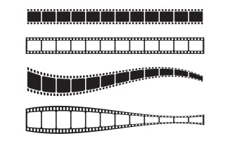 Filmstrip cinema icon vector Logo design illustration v.3