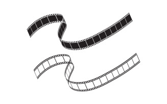 Filmstrip cinema icon vector Logo design illustration v.4