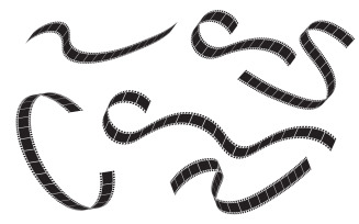 Filmstrip cinema icon vector Logo design illustration v.6