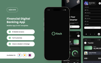 Finch - App UI Kit for Fintech and Personal Finance
