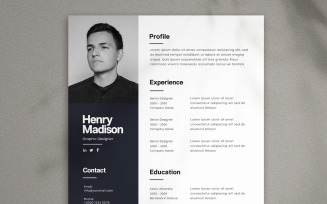 Modern Minimal Resume Template 02