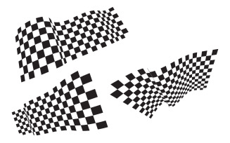 Race road flag icon simple design illustration vector