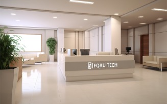 Hotel reception mockup design
