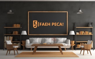 Interior blackboard mockup