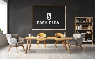 Interior wall board mockup design