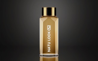 Jar logo mockup, Cosmetics product logo mockup