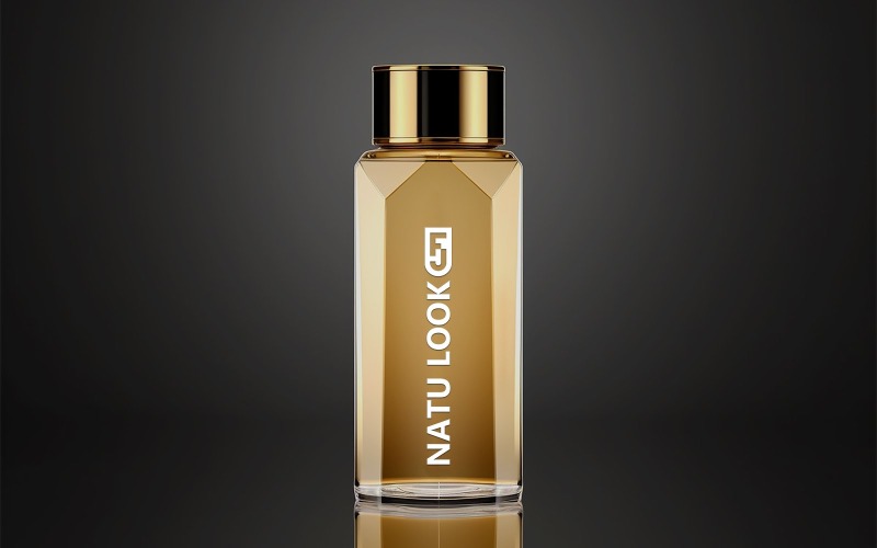 Jar logo mockup, Cosmetics product logo mockup Product Mockup