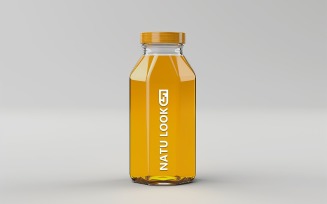 Jar logo mockup, oil bottle logo mockup