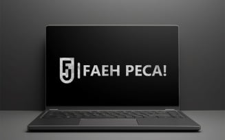 Laptop screen mockup template