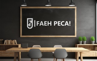 Livingroom board mockup template design