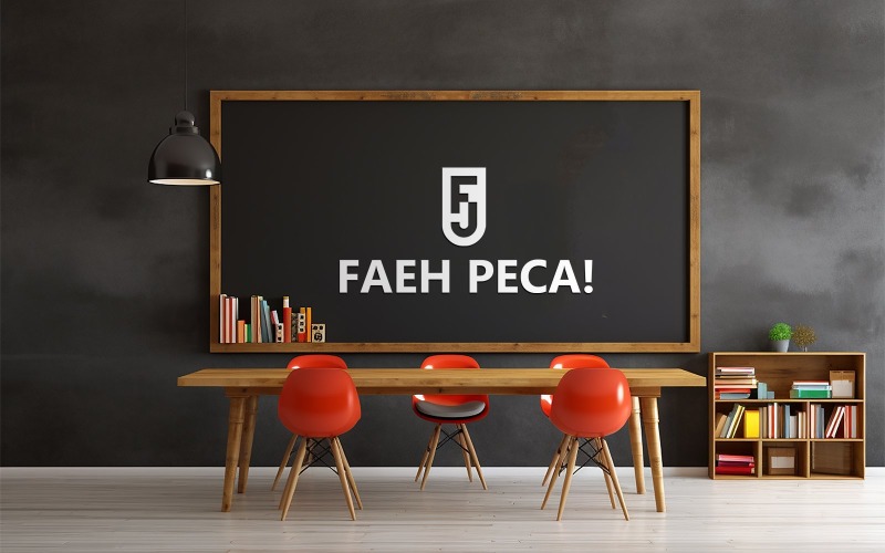 Livingroom wall board mockup design Product Mockup